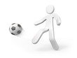 Person kick the ball