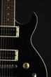 Black Electric Guitar on Black