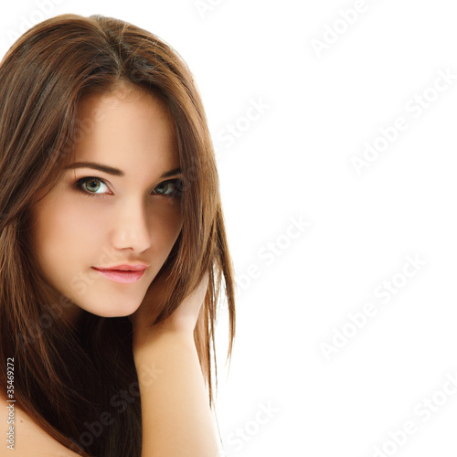 Photo: teen girl beautiful cheerful enjoying isolated on white teen girl beautiful cheerful enjoying isolated on white