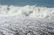 Foam of water and waves of surf on the sea coastline Foam of water and waves of surf on the sea coastline