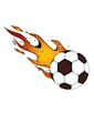 Flaming Soccerball / Futbol...vector, eps, clip art, jpeg