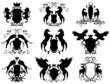 vector set of heraldic shields (all elements are editable)