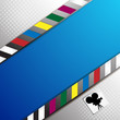 Blue background with camera Blue background with camera