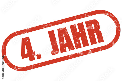Illustration: Grunge Stempel rot 4. JAHR Grunge Stempel rot 4. JAHR