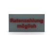 Schild Ratenzahlung blaugrau Schild Ratenzahlung blaugrau