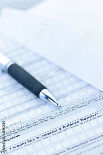 Photo: Financial application form Financial application form