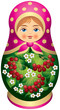 Matryoshka doll with red berries Matryoshka doll with red berries