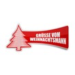 sticker weihnachtsbaum grüsse vom weihnachtsmann 1