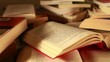Stacked books