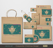 Corporate Christmas Design. Santa Clause theme.