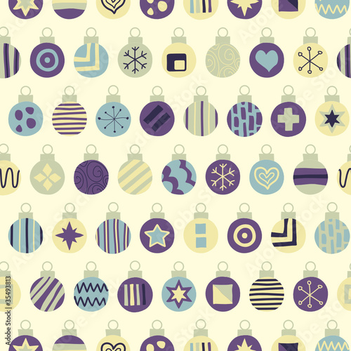 Vector: Seamless Hand Drawn Bauble Background. Seamless Hand Drawn Bauble Background.