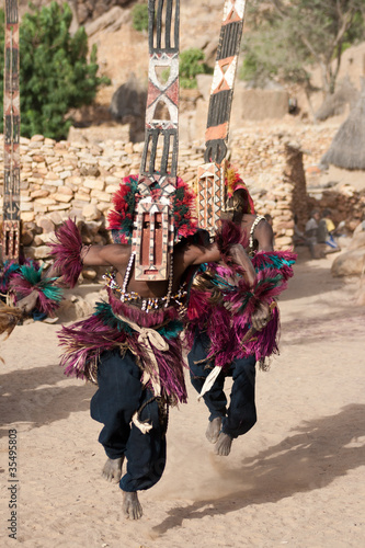 Photo: Sirige mask and the Dogon dance, Mali. Sirige mask and the Dogon dance, Mali.