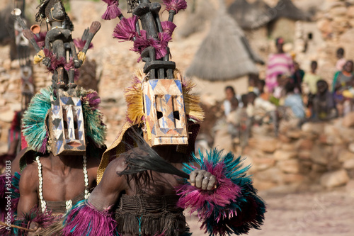 Photo: Satibe mask and the Dogon dance, Mali. Satibe mask and the Dogon dance, Mali.