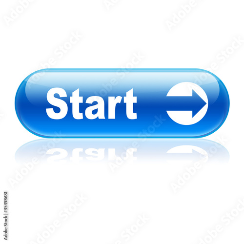 Illustration: Boton alargado brillante texto Start Boton alargado brillante texto Start