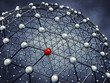 Illustration: Model of a global network , 3d illustration Model of a global network , 3d illustration