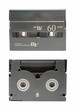 The two sides of mini DV cassette closeup The two sides of mini DV cassette closeup