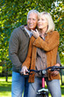 Riding couple.