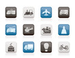 Travel and transportation icons - vector icon set Travel and transportation icons - vector icon set
