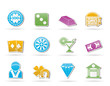 casino and gambling icons - vector icon set casino and gambling icons - vector icon set