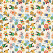cartoon animal sport player seamless pattern cartoon animal sport player seamless pattern