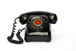 old telephone on the white background old telephone on the white background
