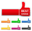 Vector set of thumb up signs