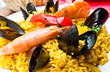 Prawn with rice - closeup of prawn with rice - traditionnal span Prawn with rice - closeup of prawn with rice - traditionnal span