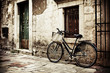 Bicycle with a shopping bag