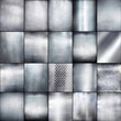 Set metal plate steel background.