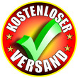 Kostenloser Versand Button/Plakette - rote Version