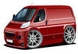 Vector cartoon delivery van