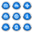 Travel web icons set 2, blue buttons Travel web icons set 2, blue buttons