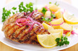 Grilled chicken breast with warm corn and potato salad Grilled chicken breast with warm corn and potato salad
