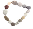frame of colored sea stones