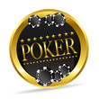 icône poker noir et or icône poker noir et or
