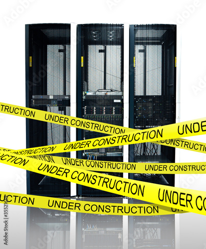 Photo: Computer server under construction Computer server under construction