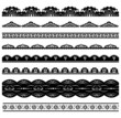 Set of black scalloped vector borders2