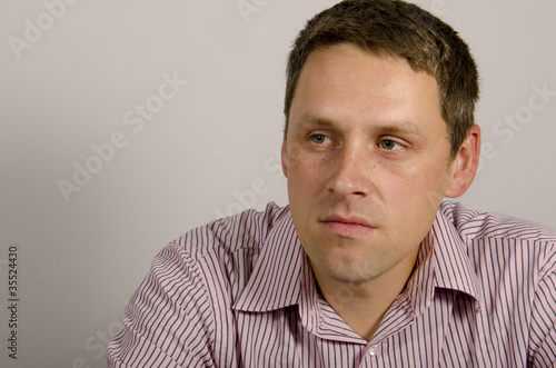 Photo: portrait of a sad man portrait of a sad man