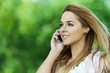 beautiful woman talking mobile phone