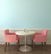 Modern colourful coffee house