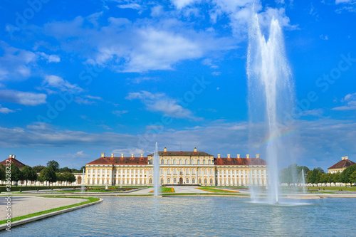Foto: Wasserfontäne Schloss Oberschleissheim München Wasserfontäne Schloss Oberschleissheim München