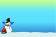 cartolina pupazzo di neve