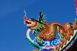 Dragons on the roof with blue sky background Dragons on the roof with blue sky background