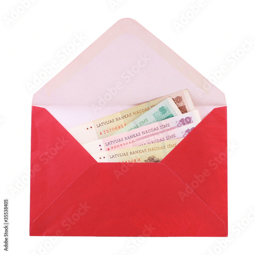 Photo: envelope with money envelope with money