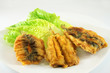 Dish with fried sardines Dish with fried sardines