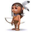 3d Indian Brave with bow and arrow 3d Indian Brave with bow and arrow