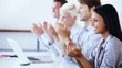 Video: Supportive business people applauding after presentation Supportive business people applauding after presentation