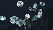 Loopable Large diamonds rolling over with slow motion Loopable Large diamonds rolling over with slow motion