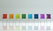 Wohndesign - bunte Stühle