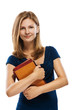 woman beautiful books hand